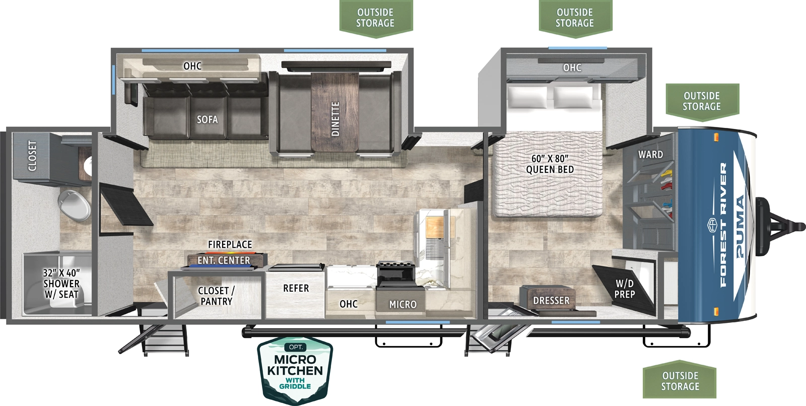 Puma 27RBDS Floorplan